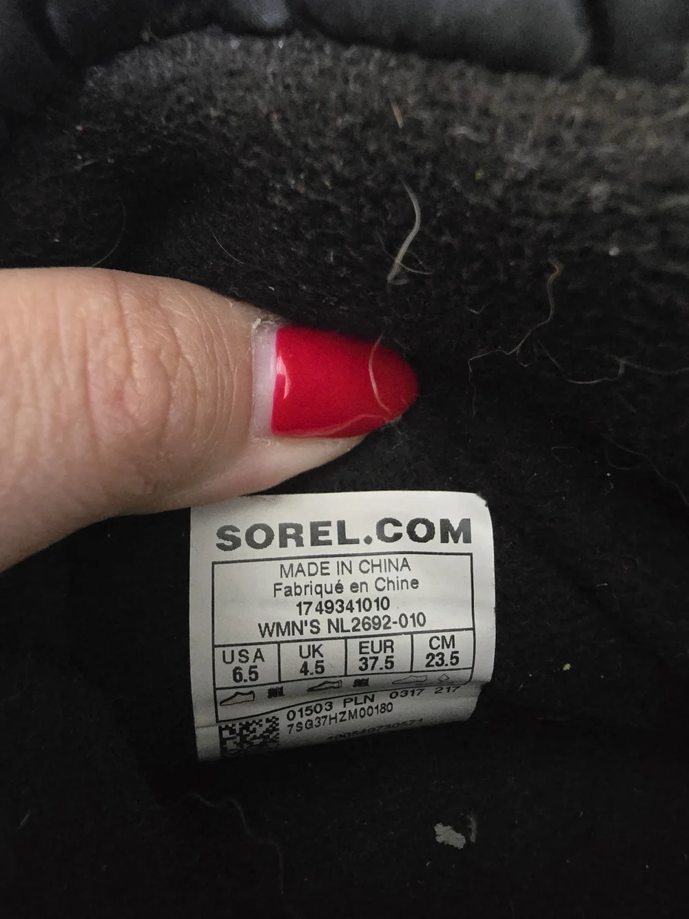 Sorel Whitney Short Waterproof Winter Snow Boots Black Women's Size 6.5